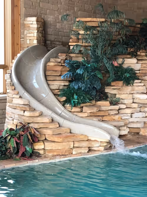 Water slide at #Indoor Pool, #Lakefront, #Indoor #Pickleball, Sleeps 30