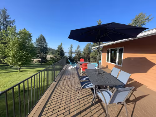 Family friendly home on Flathead River with amazing views, dock and toys galore