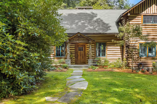 Highlands Luxe 24-acre Mountain Estate, on Big Creek, Joe Webb Log Cabin, photo 4
