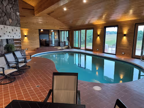 Pool at Spacious country estate featuring indoor pool, 10 miles from Marquette