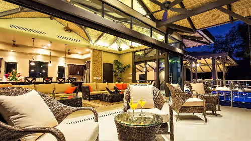Living Room at Magnificent Villa w/ Spectacular Ocean Views, Gourmet Chef, Ideal for Big Groups