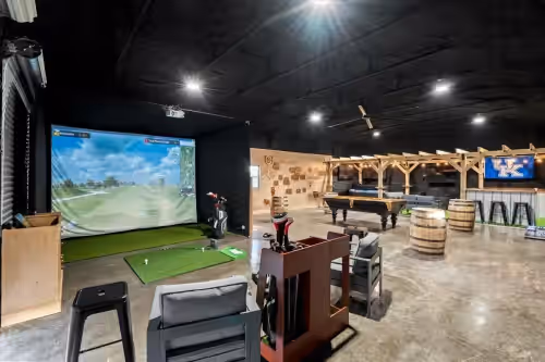 Interior at Bourbon Barndominium Bonanza! Golf Simulator+Theater+Hot Tub+Sports Bar+Arcade