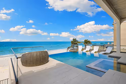 Luxe Beachfront Mansion | Private Pool, Theater & Game Room