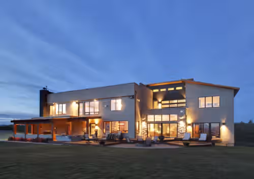 Entertaining custom home with 180 degree views of the Rocky Mountains