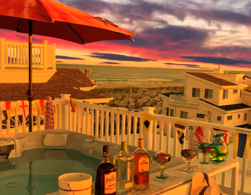 7 BRs w/Gourmet Kitchen & HotTub. Steps to Beach