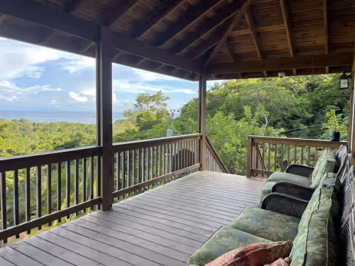 A Quiet East End Retreat. Ocean view with a private pool and custom water slide!