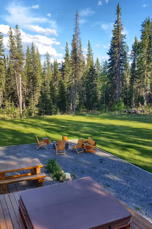 A spacious backyard awaits. at The Lodge at Coliseum Mountain Resort