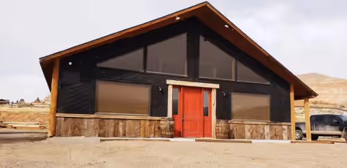 Rustic Mountain Modern Retreat from vacant restaurant to cozy mountain lodge, photo 4