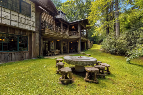 Highlands Luxe 24-acre Mountain Estate, on Big Creek, Joe Webb Log Cabin, photo 2