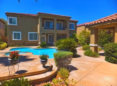 All the amenities You could ask for and minutes from  strip with pool and spa!!!