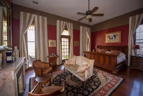 Living area at Macarty House: Resort-style Home for 16