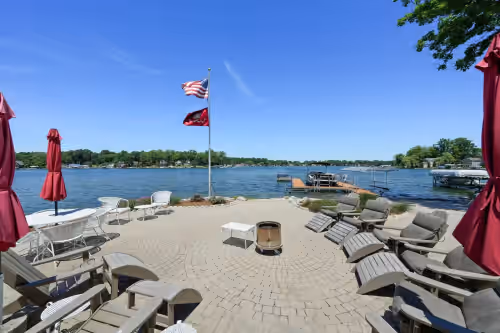 Terrace/patio at Luxury Lake Home With The Best Patio On The Lake