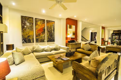 Living area at 13BR Ocean View Villa Located In Uluwatu