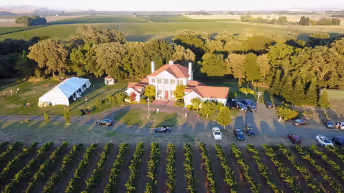 Historic Estate surrounded by vineyards adjacent to Napa.  Popular wedding venue