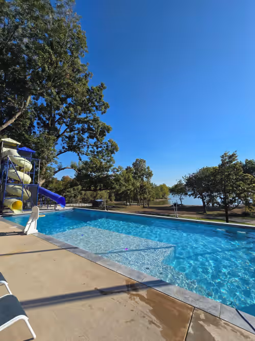 Giant 10-bedroom lakefront home with large pool, hot tub, and dock