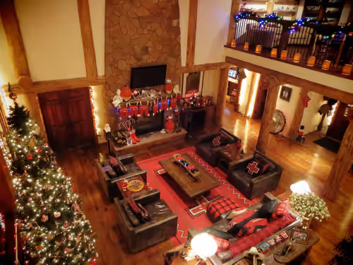 Interior at Santa Fe Ranch at Christmas