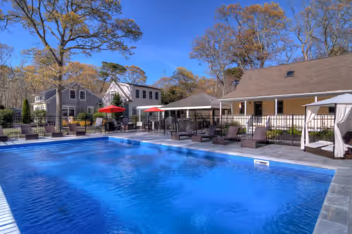 Pool at Private estate, 3 homes, pool, outdoor kitchen, walk to beach