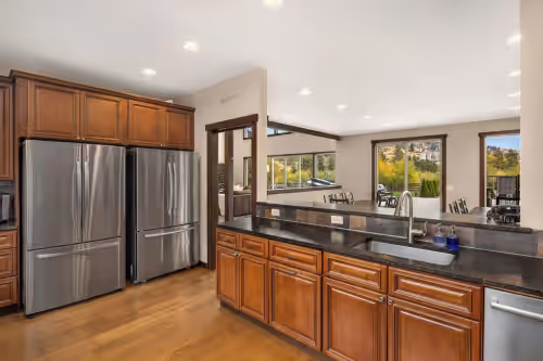 Private kitchen at Pickleball and Private Swimming Pool