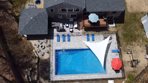 3 homes in one, pool, outdoor kitchen, wk to beach, great for multiple families