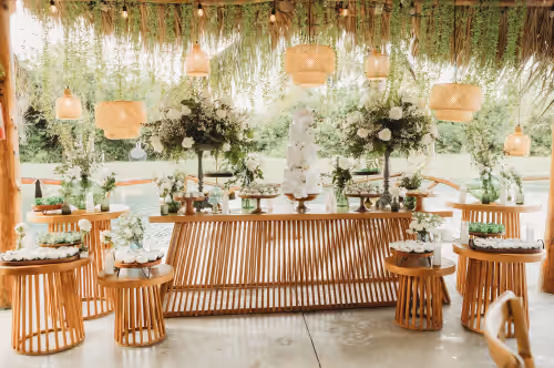 Outdoor banquet area at CBC FARMS