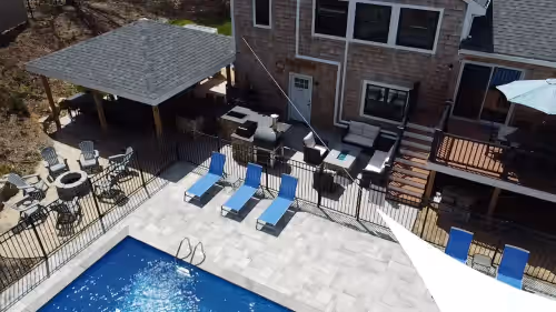 3 homes in one, pool, outdoor kitchen, wk to beach, great for multiple families, photo 4