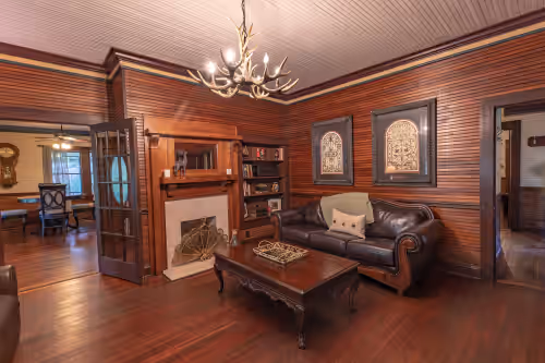 Living area at Private 14-Acre Mountain Estate