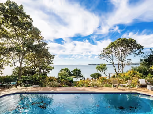 Pool at Secluded Bayfront Retreat