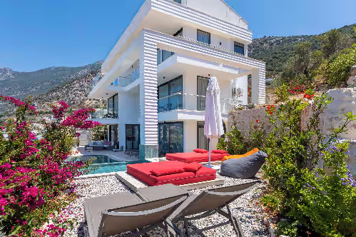 Property grounds at Luxury Villa in Kalkan, Steps to Beach and Sea Views from Every Room