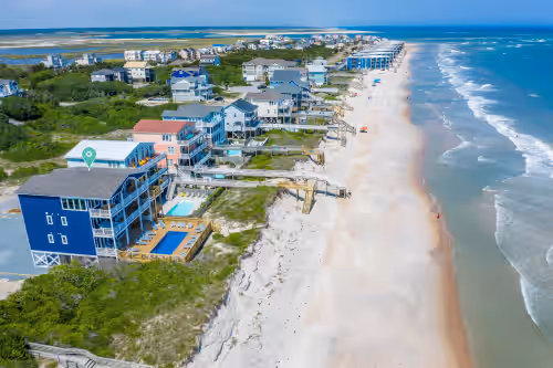 Beach at Spectacular 9 Bedroom Luxury Oceanfront sleeps 40 Heated Pool* + Hot Tub*