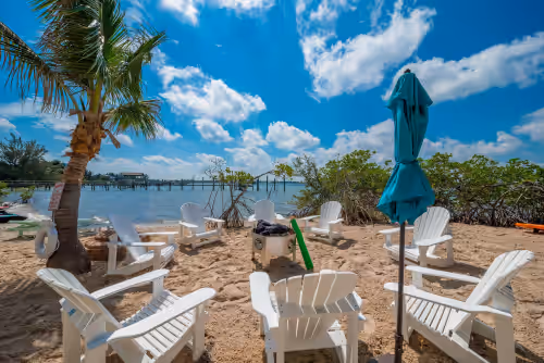 Beach at Yin & Yang: 2-SideBySide Ocean-2-River Beach Houses: Pool, Hot tubs, Dock