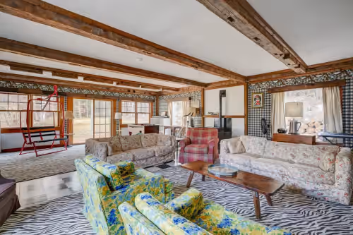 Living area at The Historic Wolfville Mountain Home
