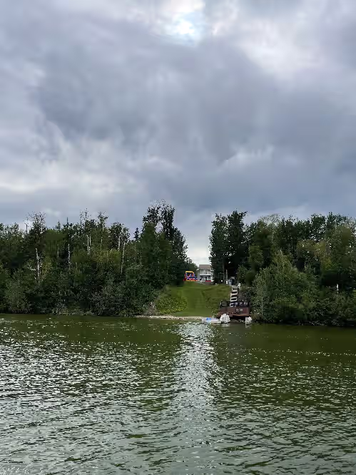 Large family or group vacation lake home with dock and boats 35 minutes from WEM