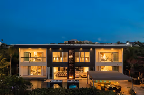 Stunning Beach Front Villa with Full Staff