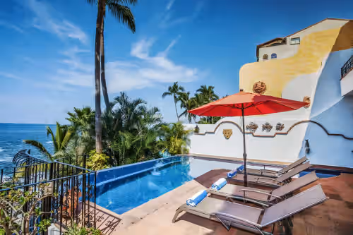 Heated Infinity Pool at Casa Carole