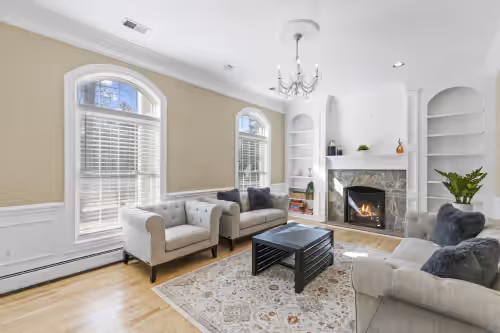 Living area at Beautiful Bluemont Estate