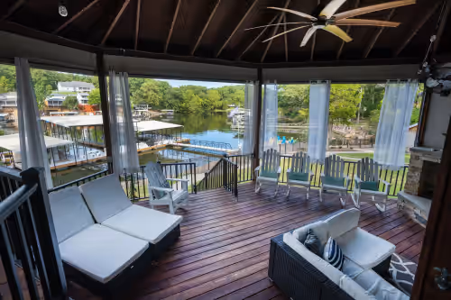 Nothing beats relaxing in this peaceful outdoor oasis just feet from the water! at CALM, PEACEFUL COVE! Lakefront Oasis w/
