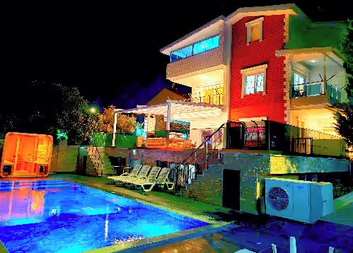 VİLLA KİNG With Heated Pool 6-bedroom and 4-bathroom Luxury Villa+suıt rooms