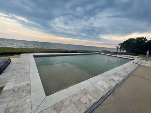 Pool at Stunning 9-Bedroom Villa on the Chesapeake Bay: Pool, Hot Tub, Boat Dock & Sauna