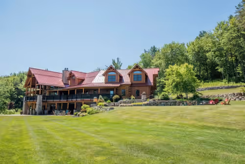 MAJESTIC LAKE FRONT LUXURY ADIRONDACK LODGE FEATURING 8,898 SQ. FT LIVING SPACE