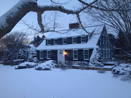 So beautiful this past weekend with the snow. Imagine the summer!! at Overlooking Wychmere Harbor, 400 steps to beach, town