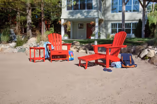 Cottage beach at Two Side By Side Luxury Lakeside Homes With Dock, Sandy Beach, Kayak/SUPs