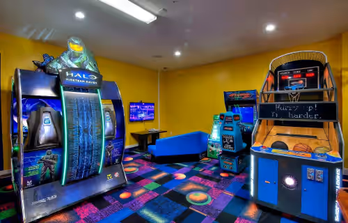 Game room at 56 Bedroom Bowling Villas, Sleep 150