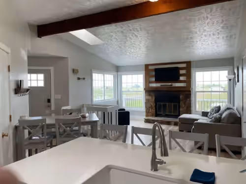 Living room of Condo #1. As with all Bayview Condos it has great lake views. at Bayview Double Condo 1 & 2, Ogallala Beach