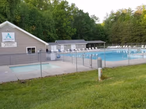Community Pool available in the Summer at Kernersville: King Beds Hot Tub Fire Pit Arcade