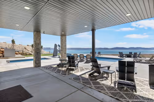 Private pool, hot tub, indoor basketball court, massive indoor slide, and VIEWS, photo 4