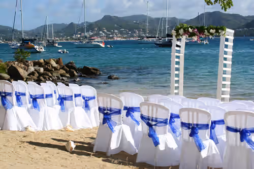 Set up at Pigeon Island for a wedding at Sea view, fully staffed villa for Families & Retreats, groups of 9