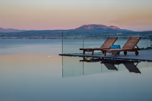 Pool at Villa Nereid 5 bedroom villa with infinity heated pool