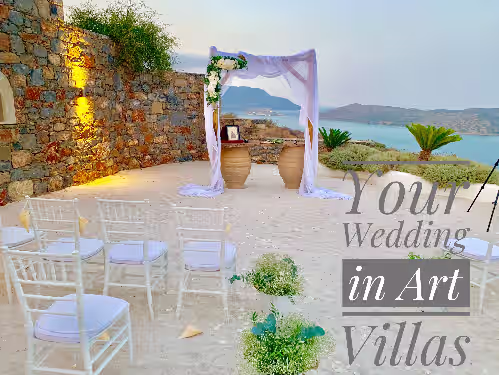 Property grounds at Unique villa with breathtaking sea view : Emotion Art Villa