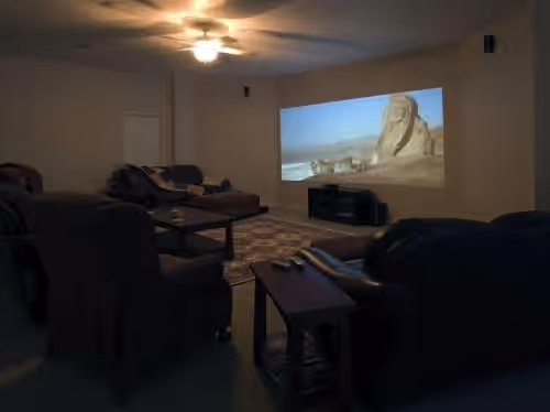 Bull Moose Retreat - Theater Room at The Perfect Get Away