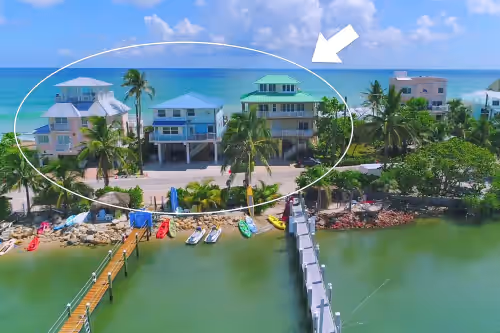 Ocean to River Resort- 3 Florida side-by-side Beach Houses; Sleeps 50+. Pools, Hot Tubs, Docks ON Beach